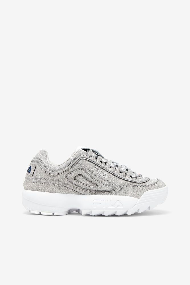 Fila Made In Italy Disruptor 2 Trainers Silver - Womens - 93250TOAD